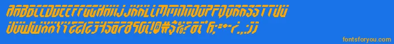 fedyralexpandital Font – Orange Fonts on Blue Background