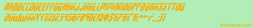 fedyralexpandital Font – Orange Fonts on Green Background