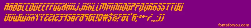 fedyralexpandital Font – Orange Fonts on Purple Background