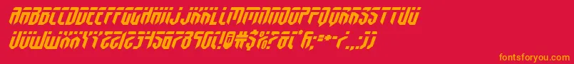 fedyralexpandital Font – Orange Fonts on Red Background