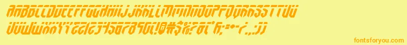 fedyralexpandital Font – Orange Fonts on Yellow Background