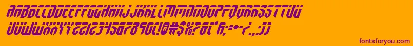 fedyralexpandital Font – Purple Fonts on Orange Background
