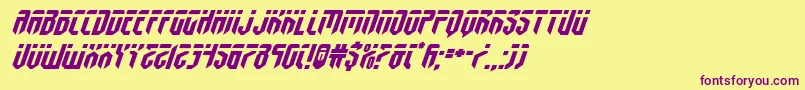 fedyralexpandital Font – Purple Fonts on Yellow Background