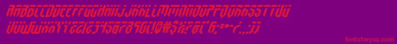 fedyralexpandital Font – Red Fonts on Purple Background