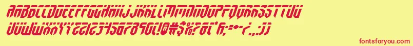 fedyralexpandital Font – Red Fonts on Yellow Background