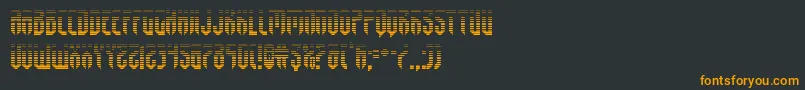 フォントfedyralgrad – 黒い背景にオレンジの文字