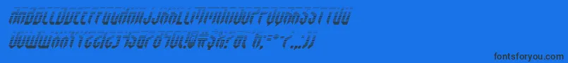 fedyralgradital-Schriftart – Schwarze Schriften auf blauem Hintergrund