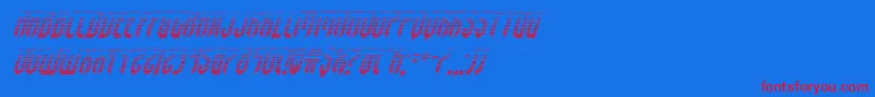 fedyralgradital Font – Red Fonts on Blue Background