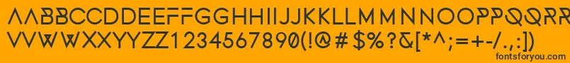 フォントFonecianBold – 黒い文字のオレンジの背景