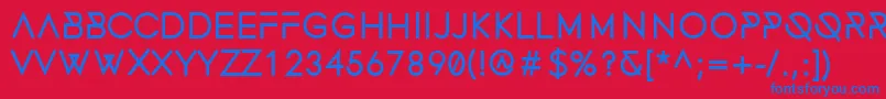 フォントFonecianBold – 赤い背景に青い文字