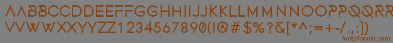 Шрифт FonecianBold – коричневые шрифты на сером фоне