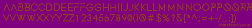 Шрифт FonecianBold – коричневые шрифты на фиолетовом фоне