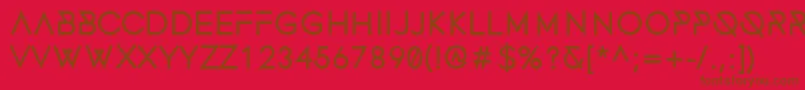 FonecianBold Font – Brown Fonts on Red Background