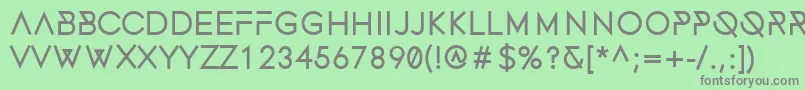 フォントFonecianBold – 緑の背景に灰色の文字