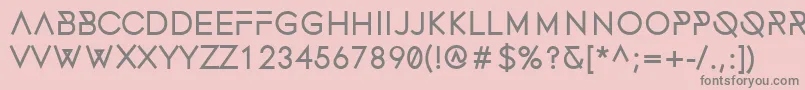 フォントFonecianBold – ピンクの背景に灰色の文字