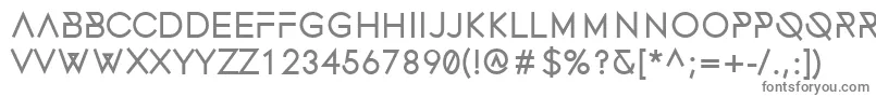 フォントFonecianBold – 白い背景に灰色の文字