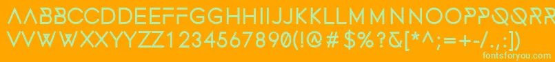 FonecianBold Font – Green Fonts on Orange Background