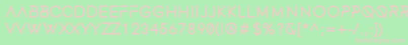 FonecianBold Font – Pink Fonts on Green Background