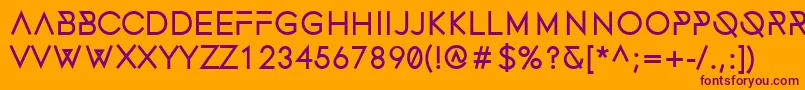 FonecianBold Font – Purple Fonts on Orange Background