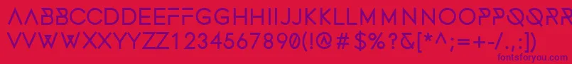 FonecianBold Font – Purple Fonts on Red Background