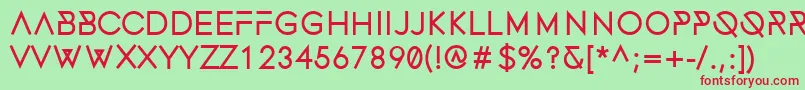 Шрифт FonecianBold – красные шрифты на зелёном фоне