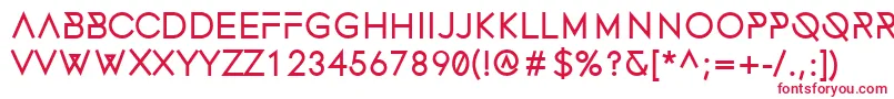 フォントFonecianBold – 白い背景に赤い文字