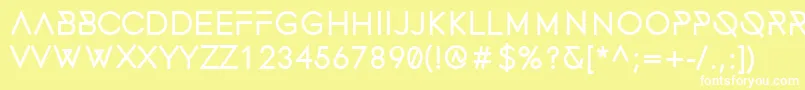 フォントFonecianBold – 黄色い背景に白い文字