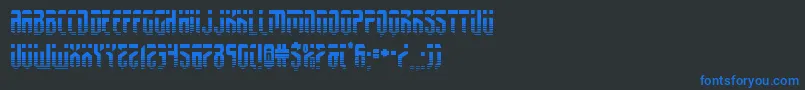 fedyralhalf Font – Blue Fonts on Black Background