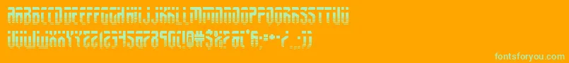 fedyralhalf Font – Green Fonts on Orange Background