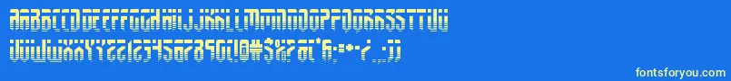 フォントfedyralhalf – 黄色の文字、青い背景