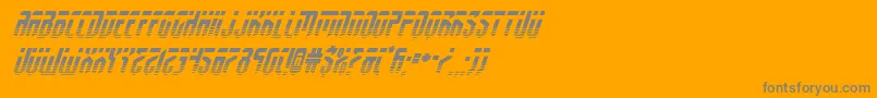 fedyralhalfital-Schriftart – Graue Schriften auf orangefarbenem Hintergrund