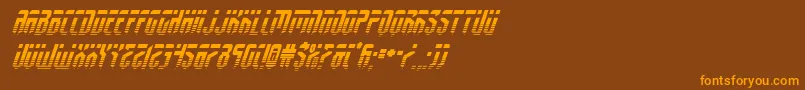 Шрифт fedyralhalfital – оранжевые шрифты на коричневом фоне
