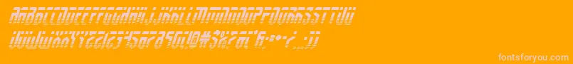 fedyralhalfital Font – Pink Fonts on Orange Background