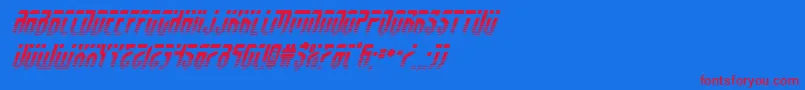 fedyralhalfital Font – Red Fonts on Blue Background