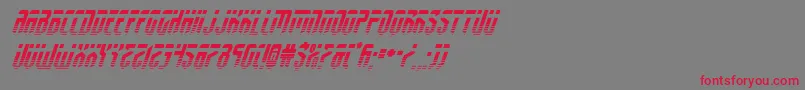フォントfedyralhalfital – 赤い文字の灰色の背景