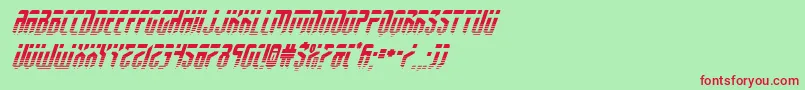 fedyralhalfital Font – Red Fonts on Green Background