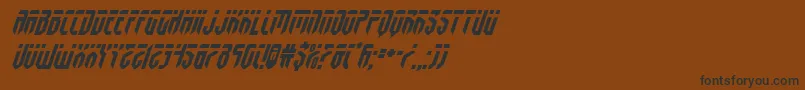 フォントfedyralital – 黒い文字が茶色の背景にあります