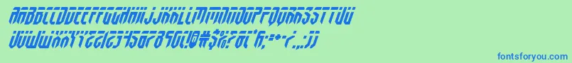 fedyralital Font – Blue Fonts on Green Background