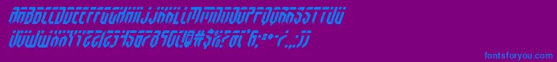 fedyralital Font – Blue Fonts on Purple Background