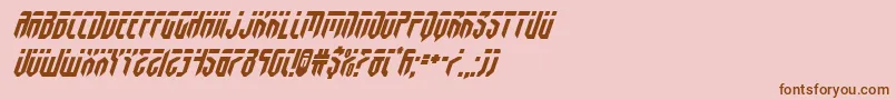 fedyralital Font – Brown Fonts on Pink Background