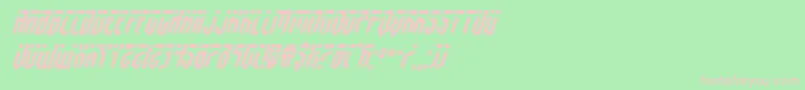 フォントfedyralital – 緑の背景にピンクのフォント