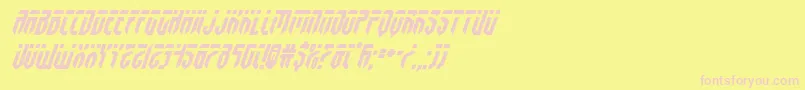 フォントfedyralital – ピンクのフォント、黄色の背景