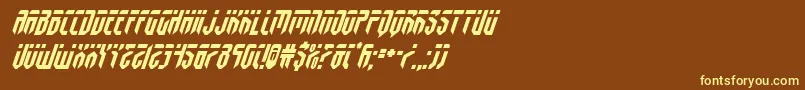fedyralital-fontti – keltaiset fontit ruskealla taustalla