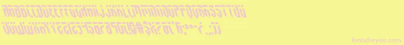 fedyralleft-Schriftart – Rosa Schriften auf gelbem Hintergrund