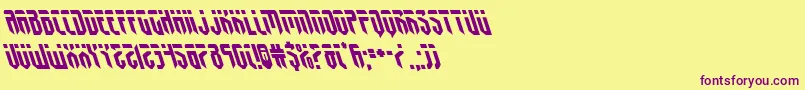 fedyralleft Font – Purple Fonts on Yellow Background