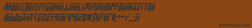 フォントfedyralsemital – 黒い文字が茶色の背景にあります