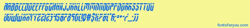 fedyralsemital Font – Blue Fonts on Yellow Background