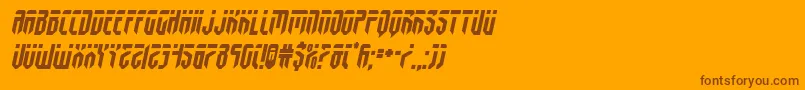 Шрифт fedyralsemital – коричневые шрифты на оранжевом фоне