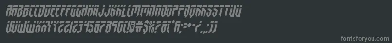 フォントfedyralsemital – 黒い背景に灰色の文字