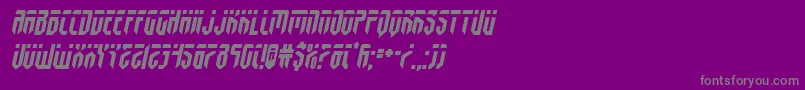 フォントfedyralsemital – 紫の背景に灰色の文字